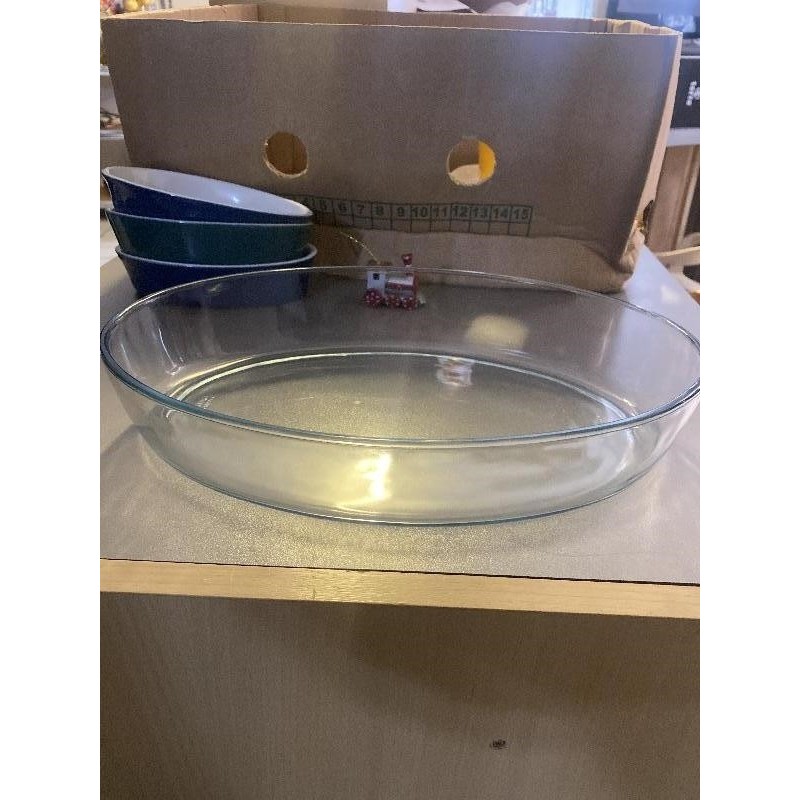 Plat four ovale transparent 