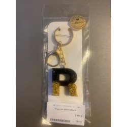 Porté clé résine lettre R