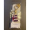 Porte clé résine lettre E