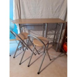 Table  bar et 2 tabourets
